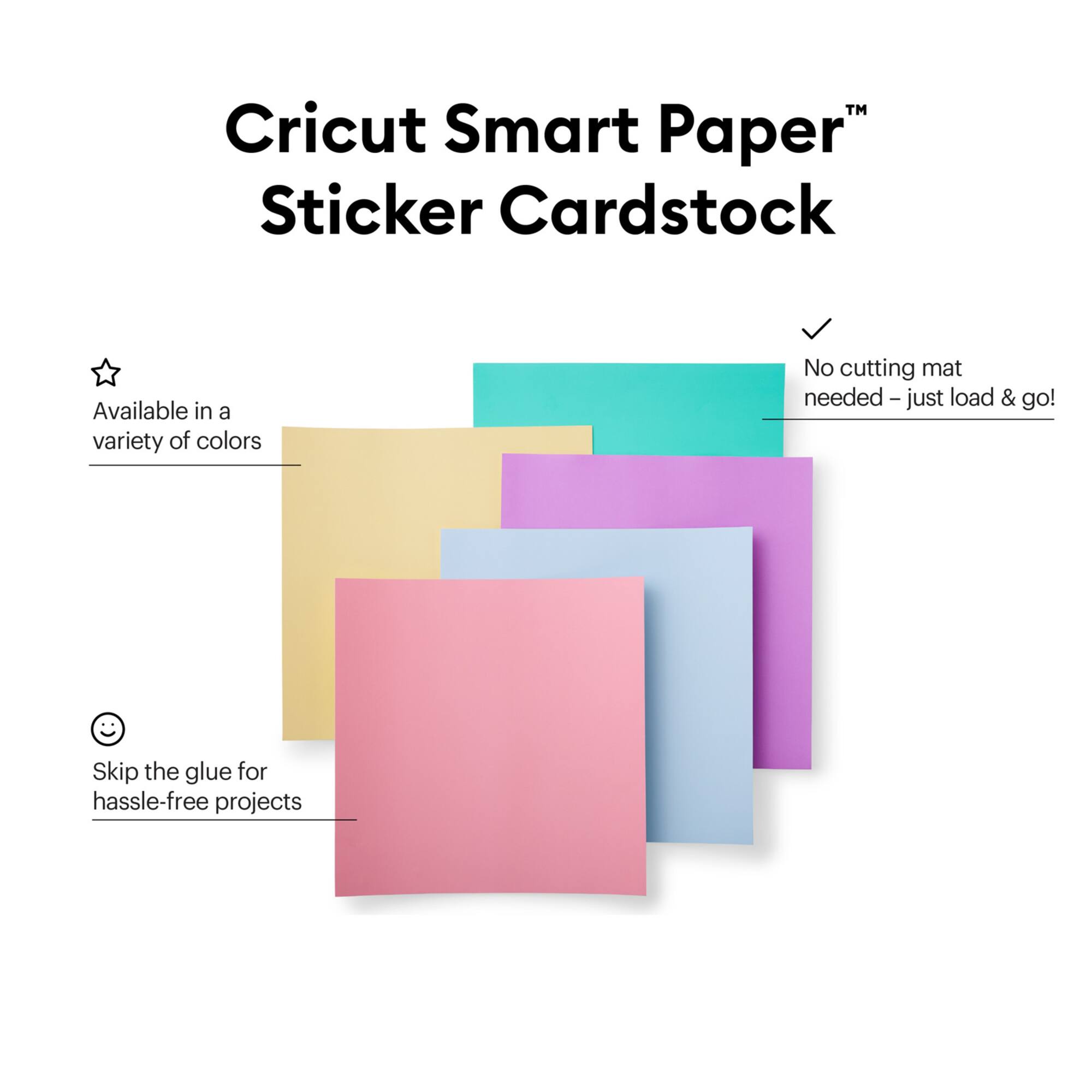 Cricut® Smart Paper™ Sticker Cardstock, Pastels